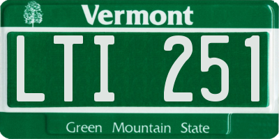 VT license plate LTI251