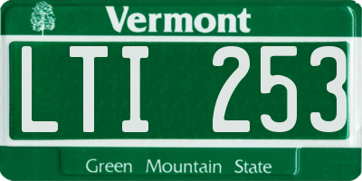 VT license plate LTI253