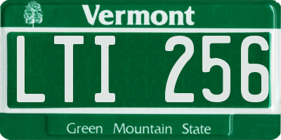 VT license plate LTI256