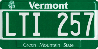 VT license plate LTI257
