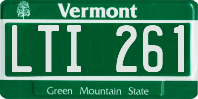 VT license plate LTI261