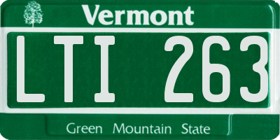 VT license plate LTI263