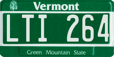 VT license plate LTI264