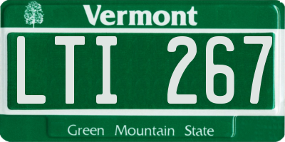 VT license plate LTI267