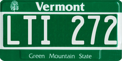 VT license plate LTI272