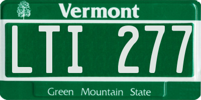 VT license plate LTI277