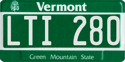 VT license plate LTI280