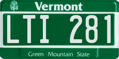 VT license plate LTI281