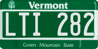 VT license plate LTI282