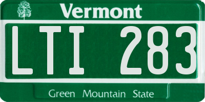 VT license plate LTI283