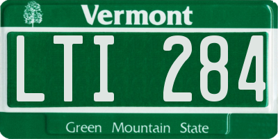 VT license plate LTI284