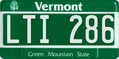 VT license plate LTI286