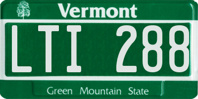 VT license plate LTI288