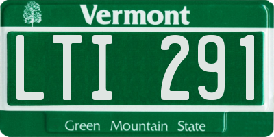 VT license plate LTI291