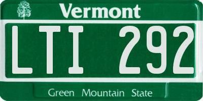 VT license plate LTI292