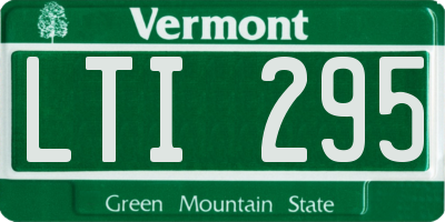 VT license plate LTI295