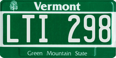 VT license plate LTI298