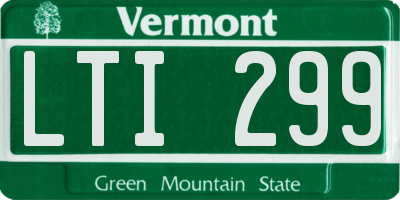 VT license plate LTI299