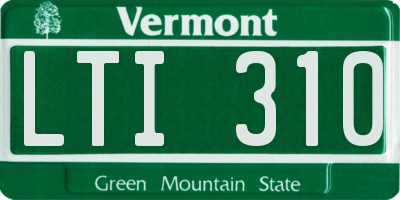 VT license plate LTI310