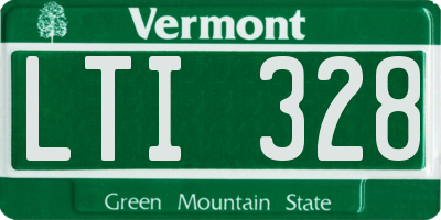 VT license plate LTI328
