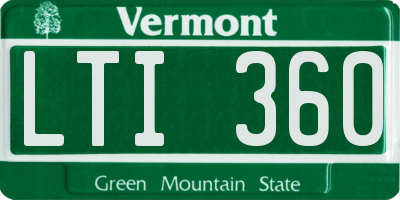VT license plate LTI360