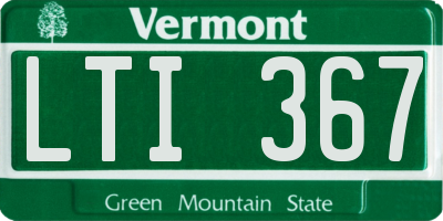VT license plate LTI367