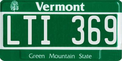 VT license plate LTI369