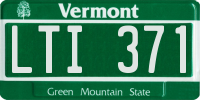 VT license plate LTI371