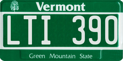 VT license plate LTI390