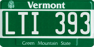 VT license plate LTI393