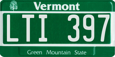 VT license plate LTI397