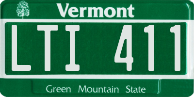 VT license plate LTI411