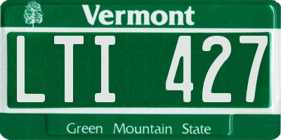 VT license plate LTI427