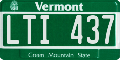 VT license plate LTI437