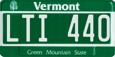 VT license plate LTI440