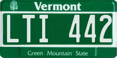 VT license plate LTI442
