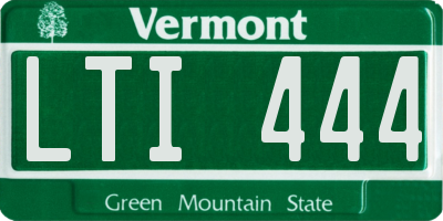 VT license plate LTI444