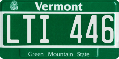 VT license plate LTI446