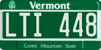 VT license plate LTI448