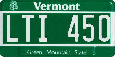 VT license plate LTI450
