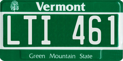 VT license plate LTI461
