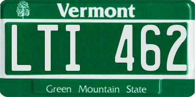 VT license plate LTI462