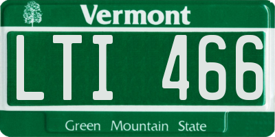 VT license plate LTI466