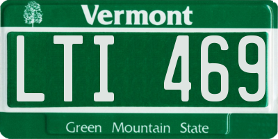 VT license plate LTI469