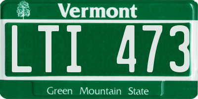 VT license plate LTI473