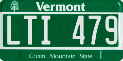 VT license plate LTI479