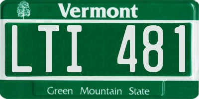 VT license plate LTI481