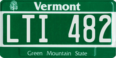 VT license plate LTI482