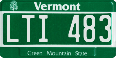 VT license plate LTI483
