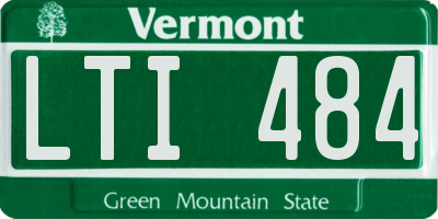VT license plate LTI484
